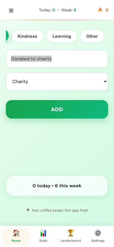 Good Deeds Tracker Screenshot